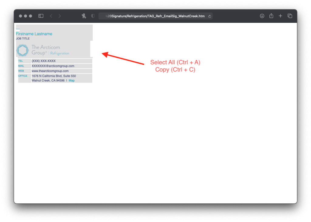 Email signatures - Step 1